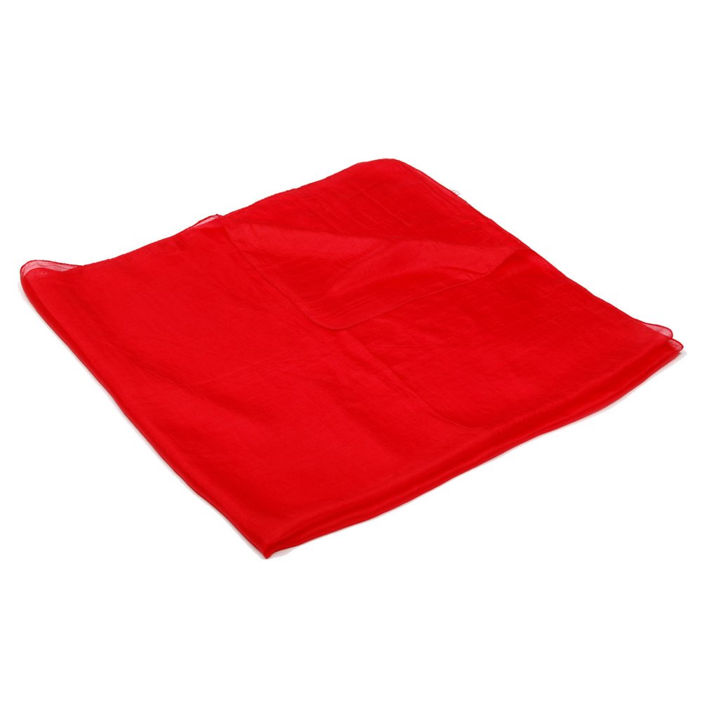 Hedvábný šátek jednobarevný červený