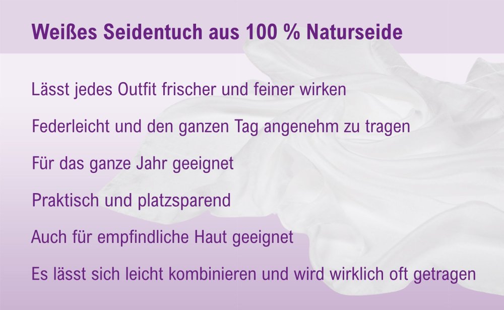 Seidentuch einfarbig weiß