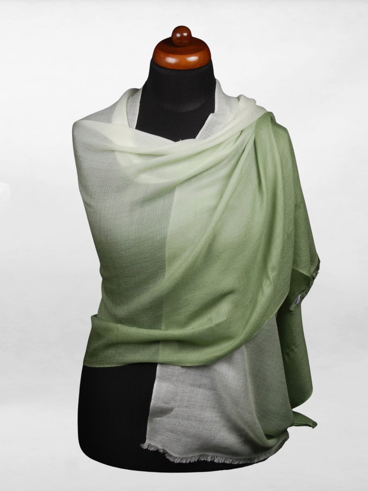 Prstýnková pašmína exclusive ombré zelená