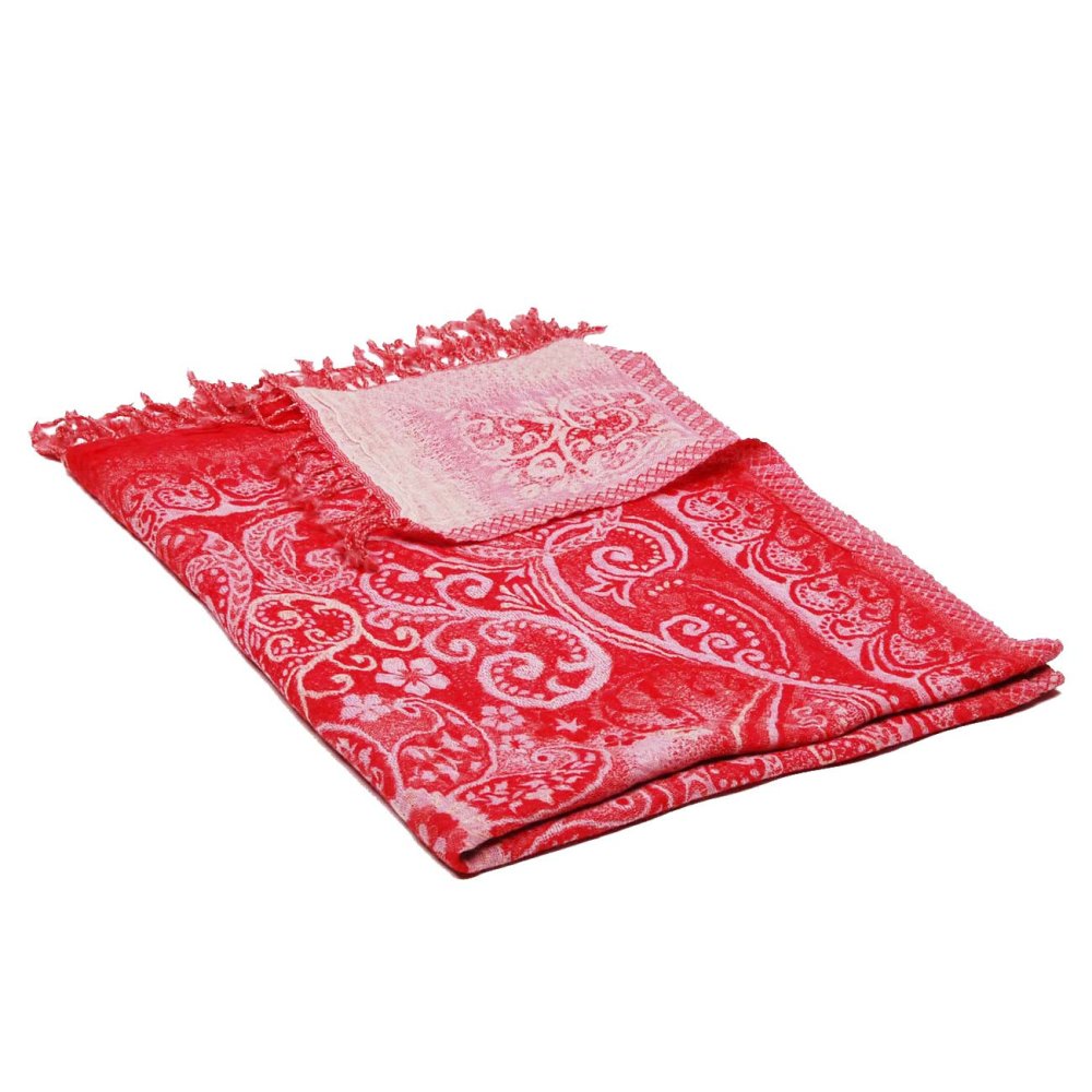 Šála z merino vlny Lhamo tmavě růžová