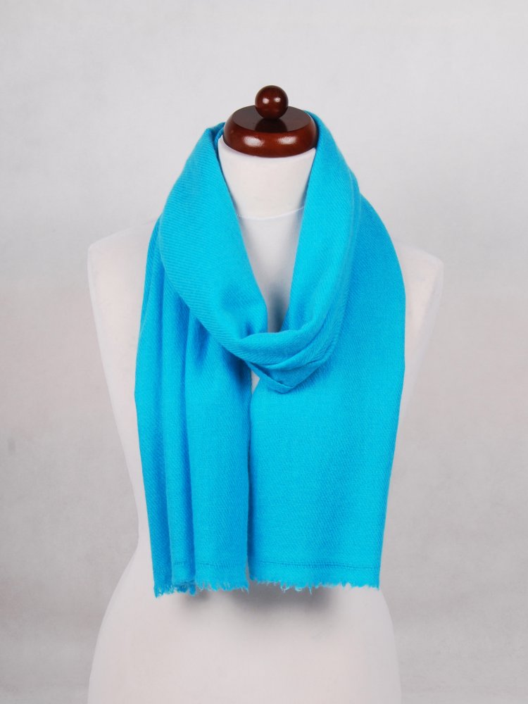 100% kašmírová šála exclusive úzká tyrkysová