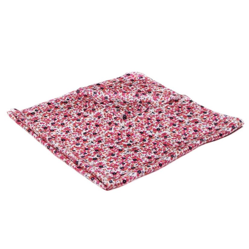 Seidentuch mit Aufdruck rosa-cremefarben