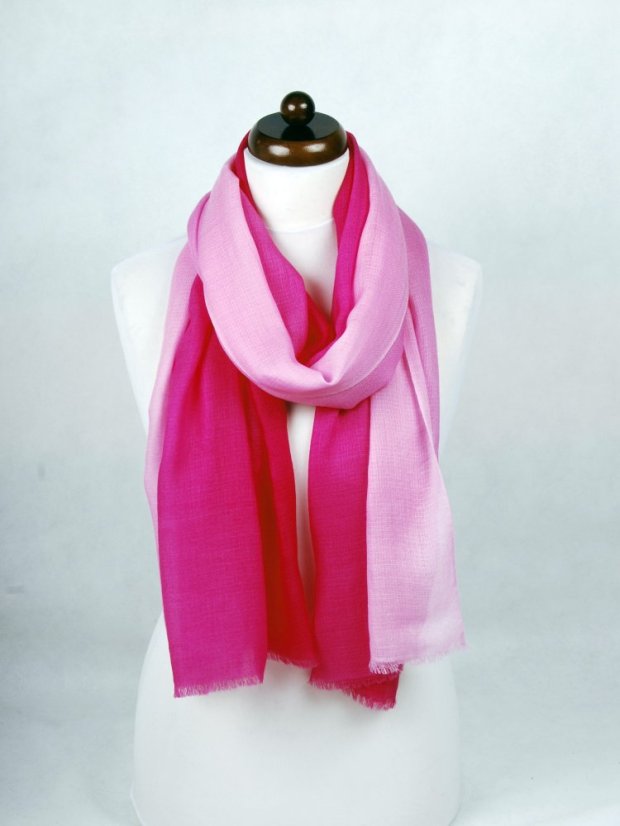 Ring-Pashmina exklusiv Ombre dunkelrosa