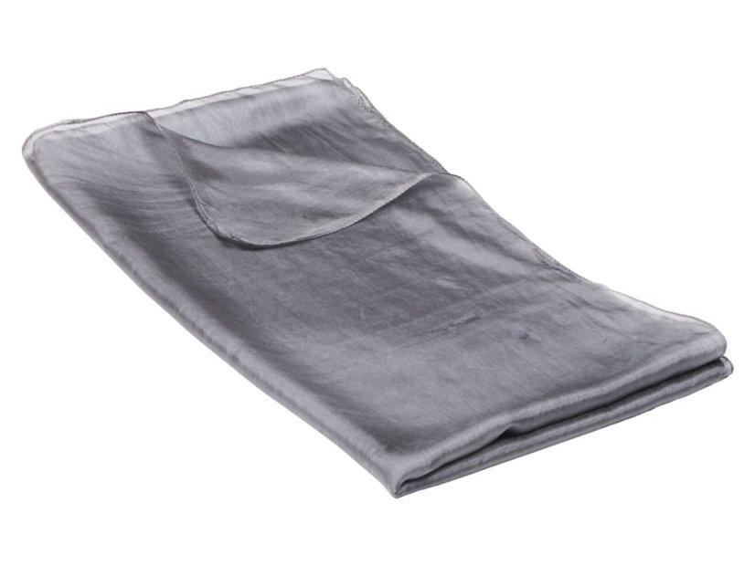 Hodvábny šál jednofarebný šedý