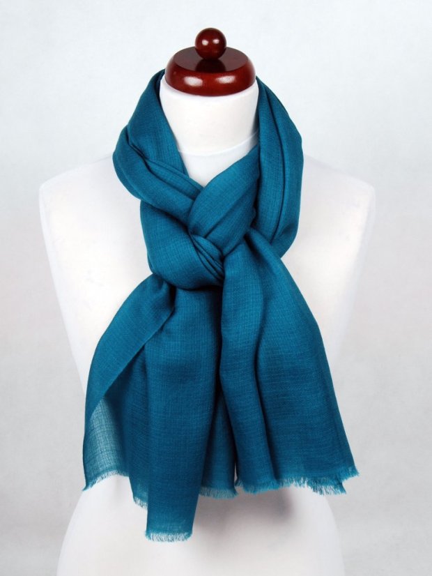 Ring-pashmina exklusiv in Petrol-Farbe