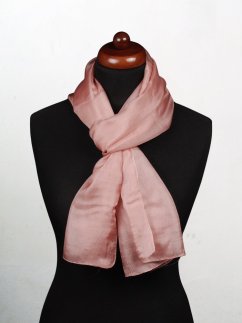 Hodvábny šál jednofarebný béžovoružový