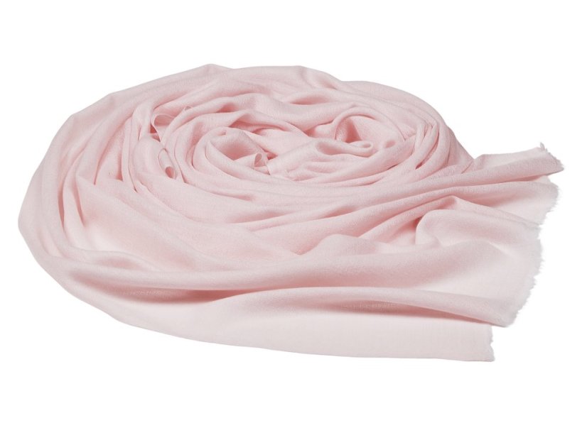 Kašmírská vlněná pašmína Self světle růžová New Dawn