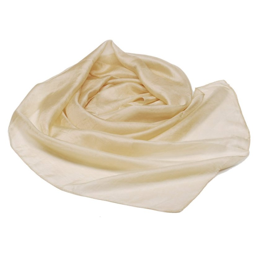 Hodvábny šál jednofarebný svetlozlatý