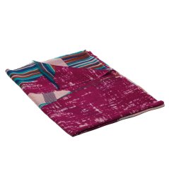 Kaschmirische Pashmina mit Aufdruck mit Lila, Beige und Türkis