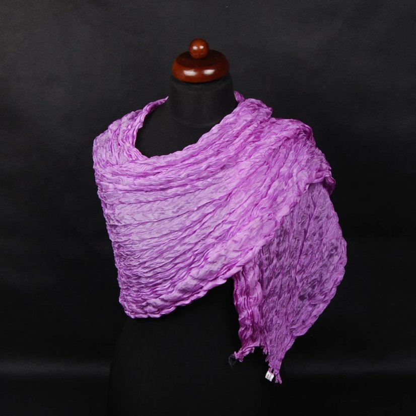Seiden-Knitterschal in hellem Lila