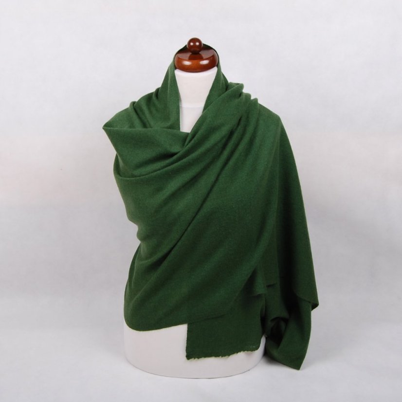 100% Kaschmir-Schal groß grün