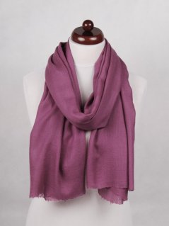 Kašmírska vlnená pašmína Self šedofialová