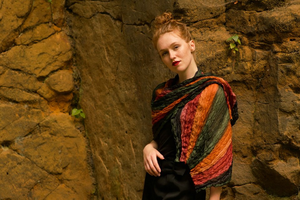 Seiden-Knitterschals