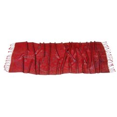 Seidenschal Super mittelgroß rot mit Orange