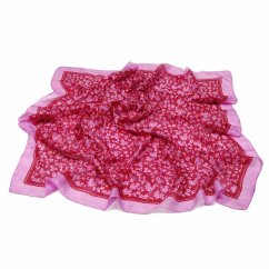 Seidentuch mit Aufdruck weinrot mit Helllila