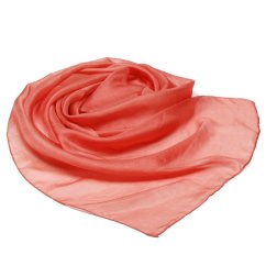 Hedvábná šála jednobarevná růžová s jemným nádechem do hnědé