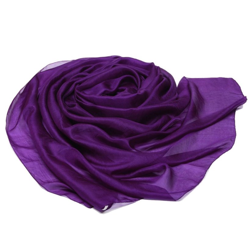 Hodvábny šál veľký tmavofialový