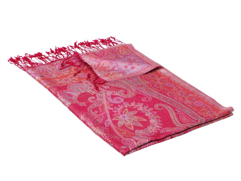 Hedvábná šála Super velká v barvě magenta