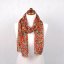 Hodvábny šál s potlačou tmavožlto-tmavooranžovo-červený