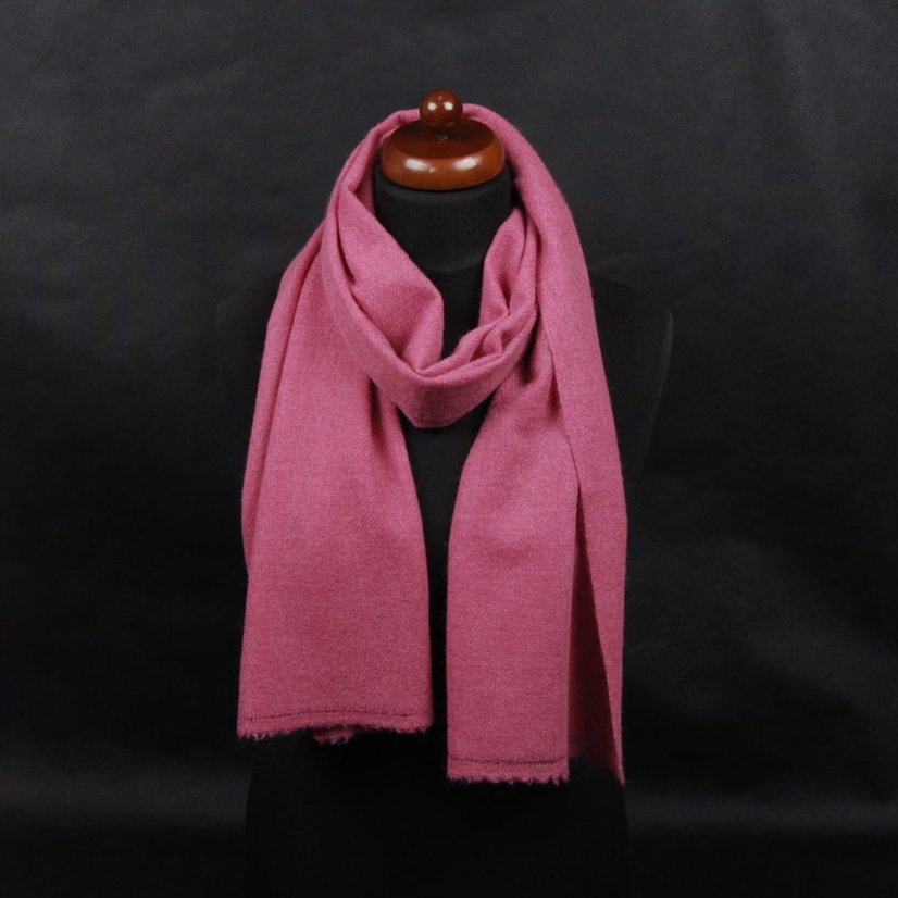 100% kašmírový šál exclusive úzky tmavoružový s šedým nádychom