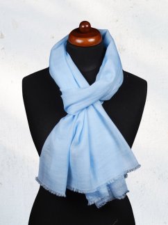 Ring-pashmina exklusiv hellblau