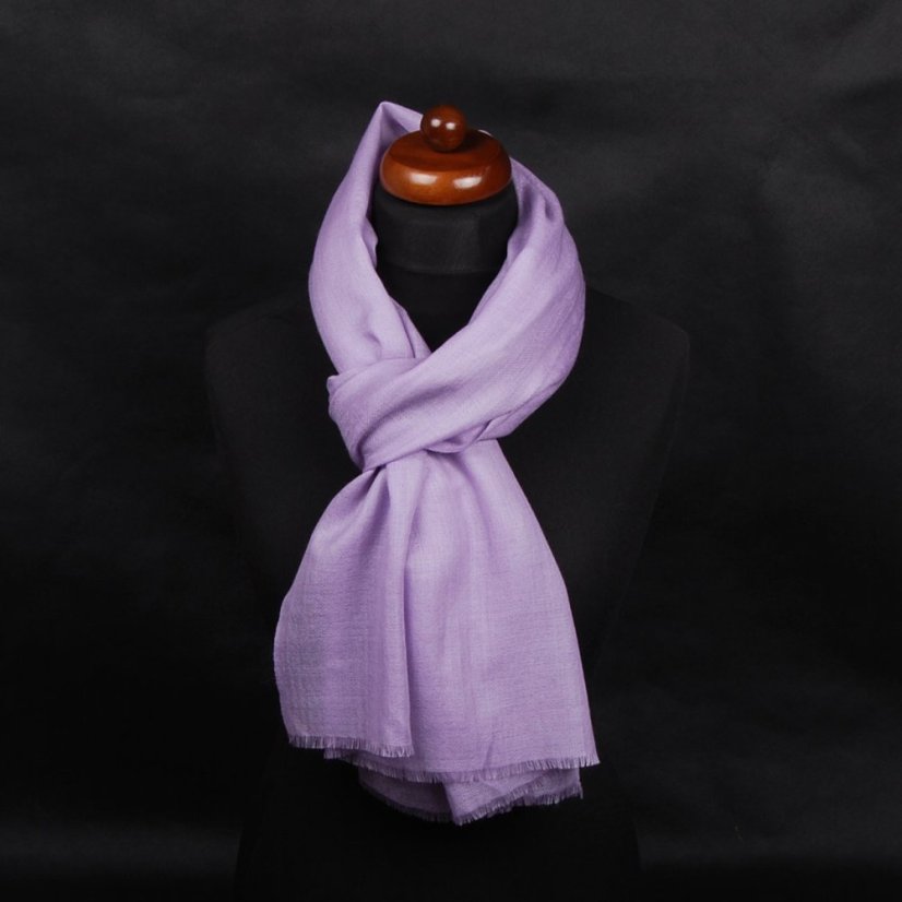 Pashmina-Wollschal Self helllila mit Blaustich