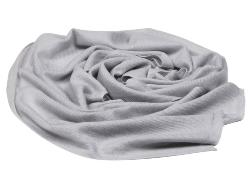 100% kašmírová šála exclusive úzká světle šedá