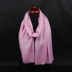 Kašmírska vlnená pašmína Self svetloružová