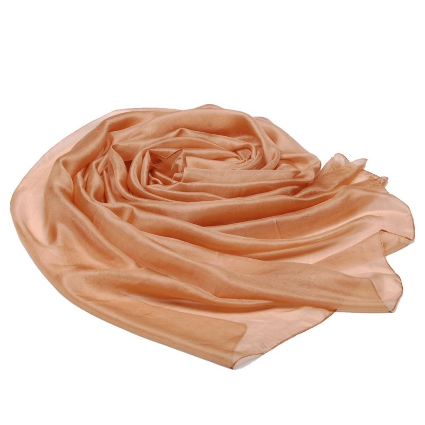 Seidenschal groß hellbraun