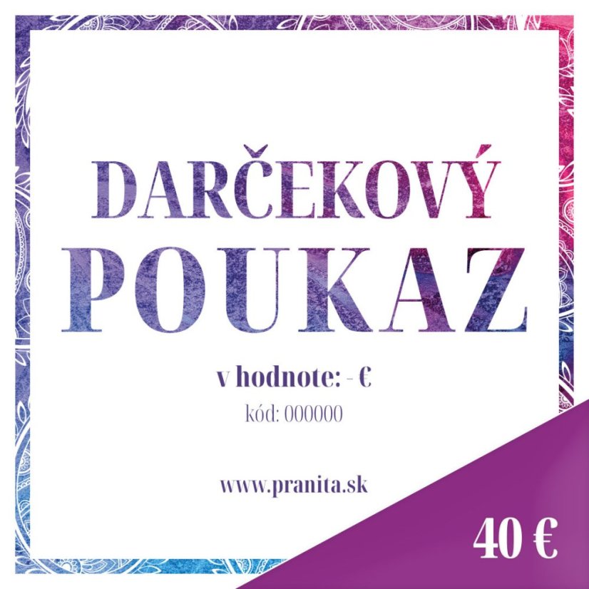 Darčekový poukaz v hodnote 40 €