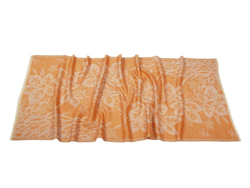 Schal aus Merinowolle orange-beige