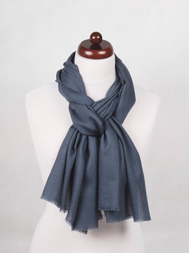 Pashmina-Wollschal Self dunkelgrau