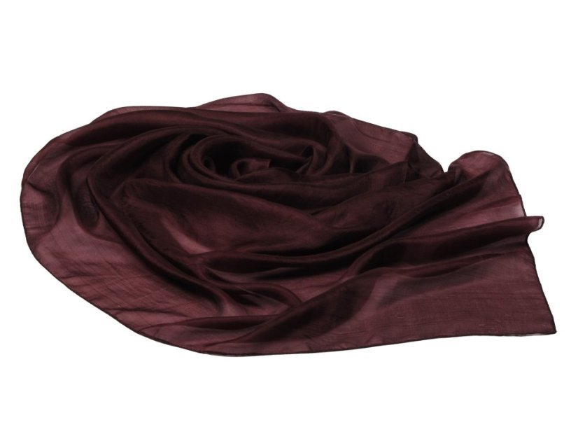 Seidenschal einfarbig dunkelbraun