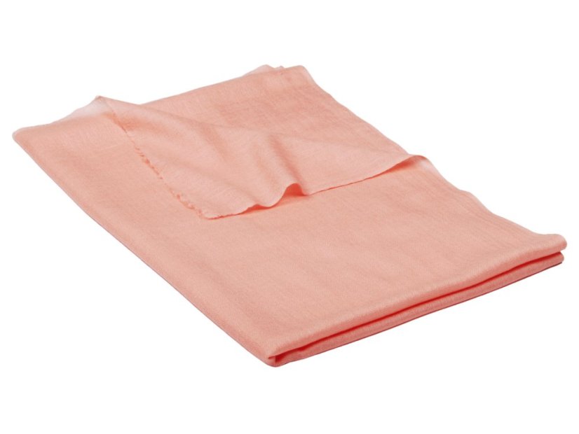 Kašmírska vlnená pašmína Self broskyňová