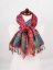 Šála z merino vlny s vyšíváním mnohobarevná s magentou