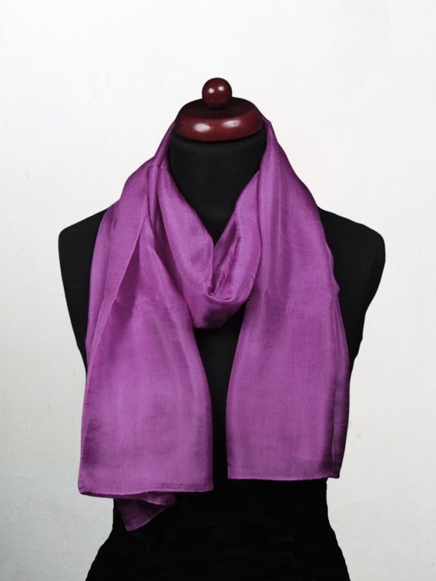 Seidenschal einfarbig rosalila