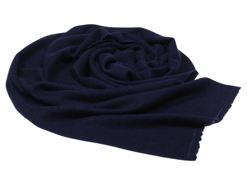 100% kašmírová šála exclusive úzká tmavě modrá