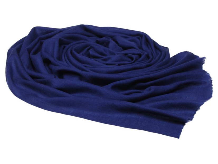 Pashmina-Wollschal Self dunkelblau