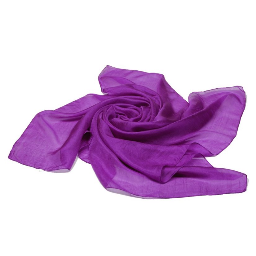 Hedvábný šátek jednobarevný tmavě fialový