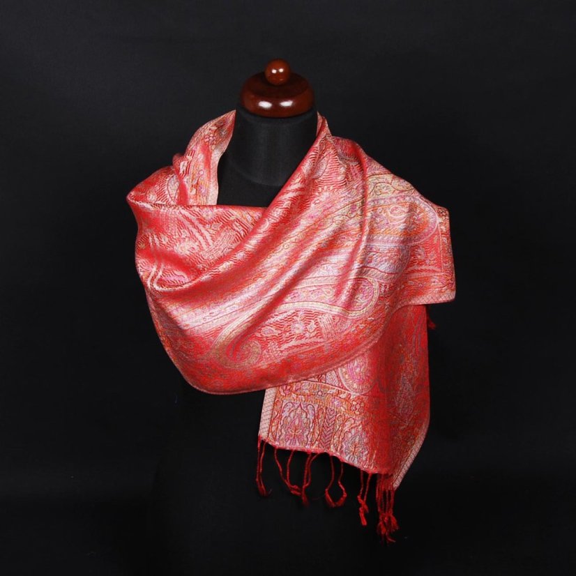 Seidenschal Super Kalsang hellrot