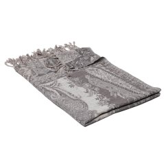 Šála z merino vlny šedo-smetanová