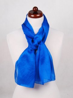 Hodvábny šál jednofarebný kráľovsky modrý