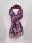 Šál z merino vlny s vyšívaním fialový