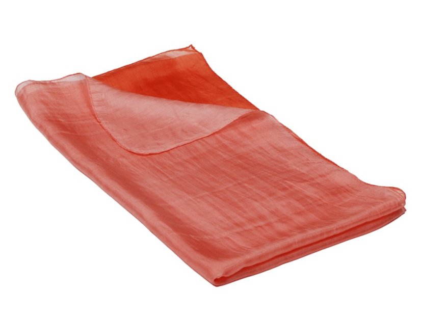 Hedvábná šála ombré korálová