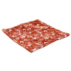 Hedvábný šátek s potiskem hnědo-bílý