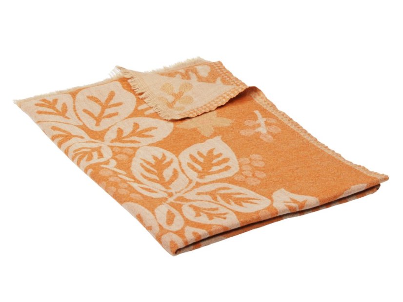 Schal aus Merinowolle orange-beige