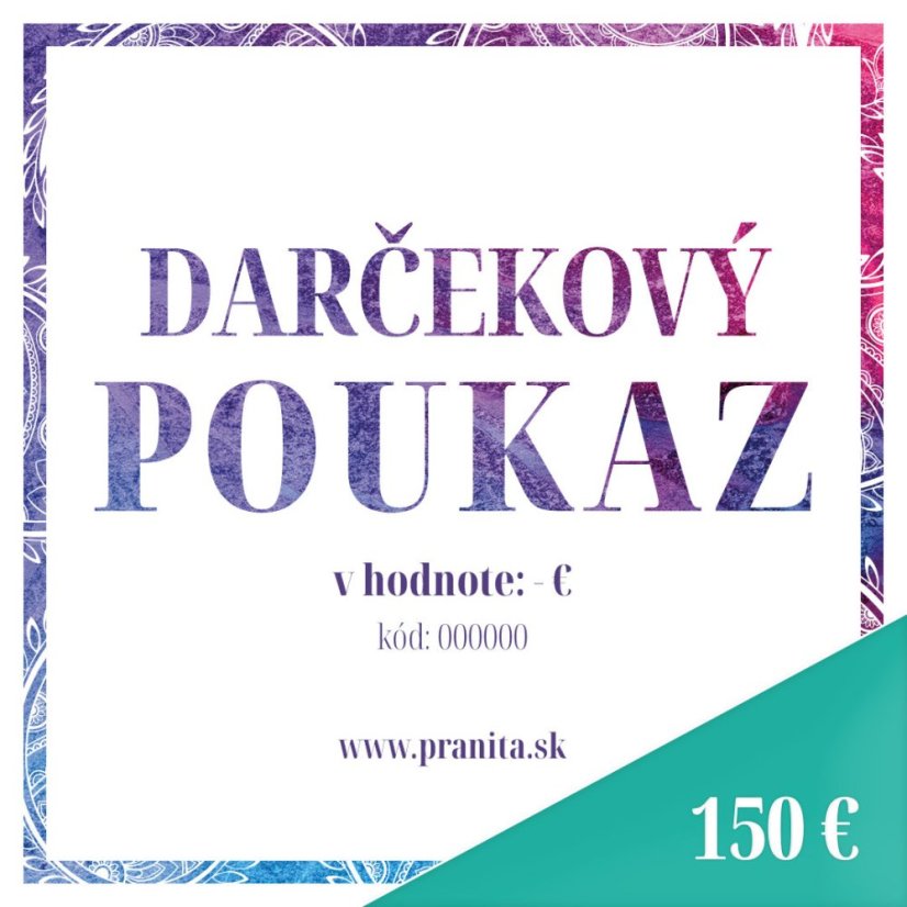 Darčekový poukaz v hodnote 150 €