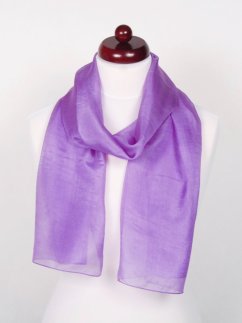Hedvábná šála jednobarevná levandulová