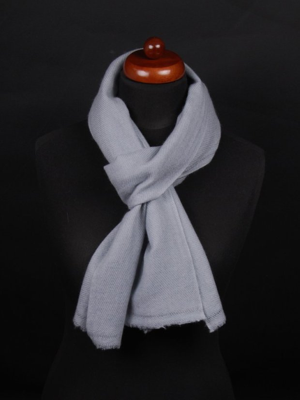 100% Kaschmirschal exklusiv schmal grau