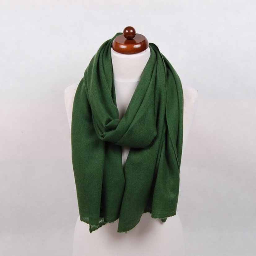 100% Kaschmir-Schal groß grün